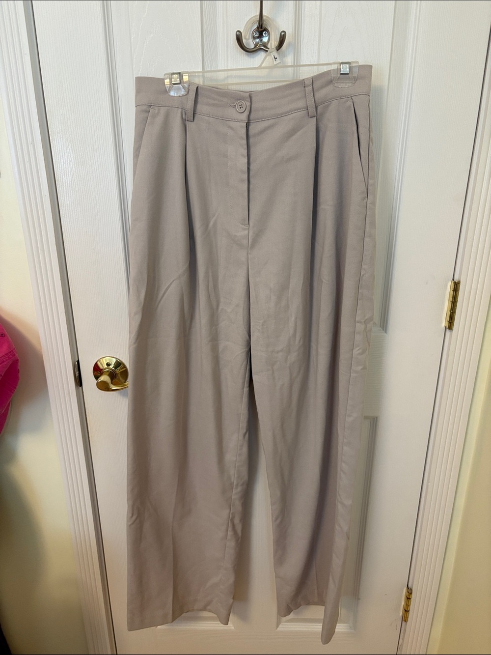 Garage Light Taupe Wide Leg Dress Pants